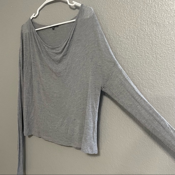 Vince gray slouchy long sleeve top medium - Picture 3 of 6